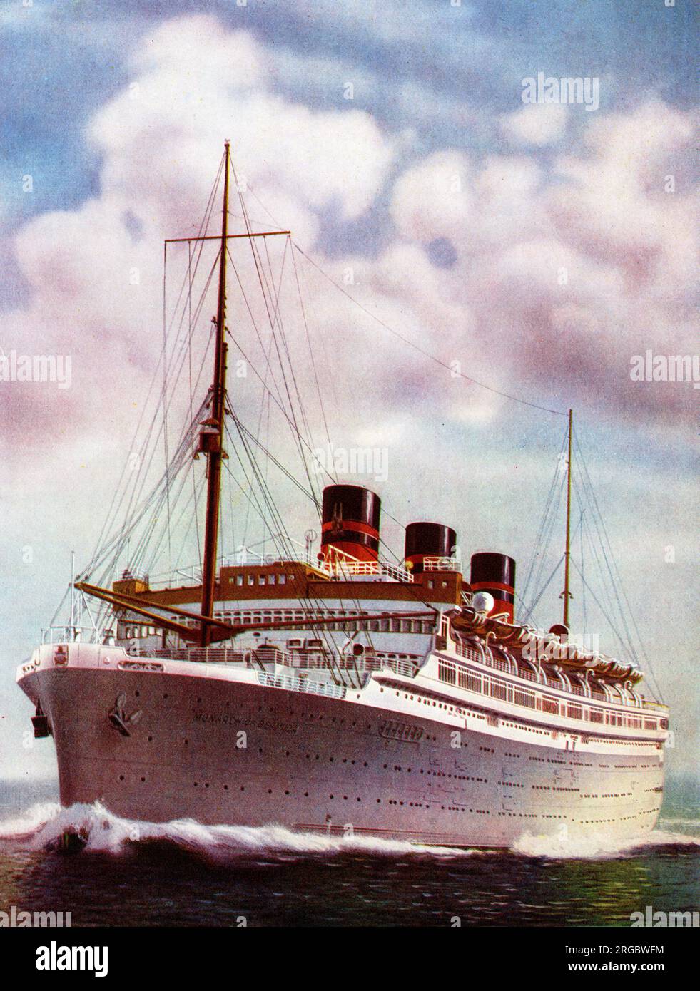 Monarch of Bermuda, Furness Withy liner Stock Photo
