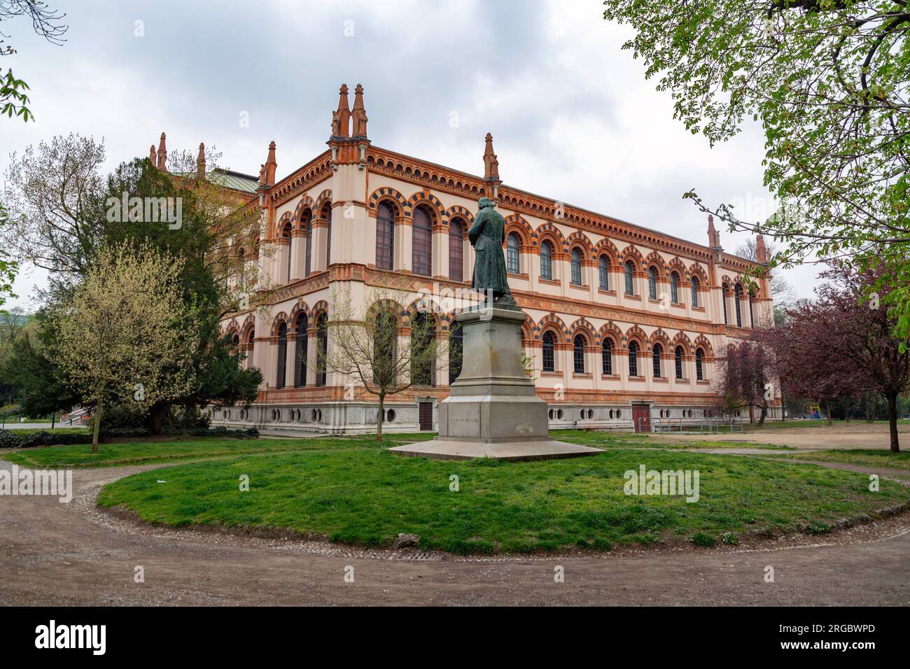 Milan, Italy - 30 March 2022: Milan Natural History Museum was founded in 1838 when naturalist Giuseppe de Cristoforis donated his collections to the Stock Photo