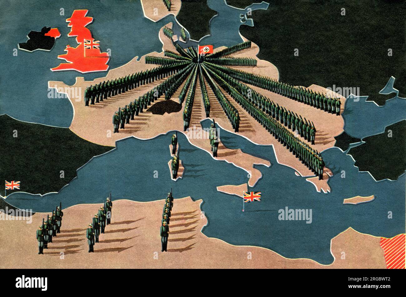 Turning Points of WW2, After the Fall of France Stock Photo
