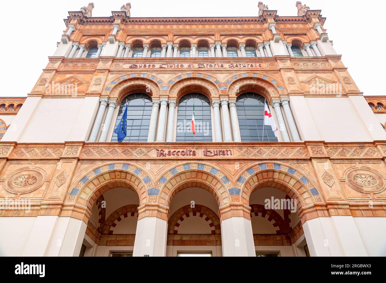 Milan, Italy - 30 March 2022: Milan Natural History Museum was founded in 1838 when naturalist Giuseppe de Cristoforis donated his collections to the Stock Photo