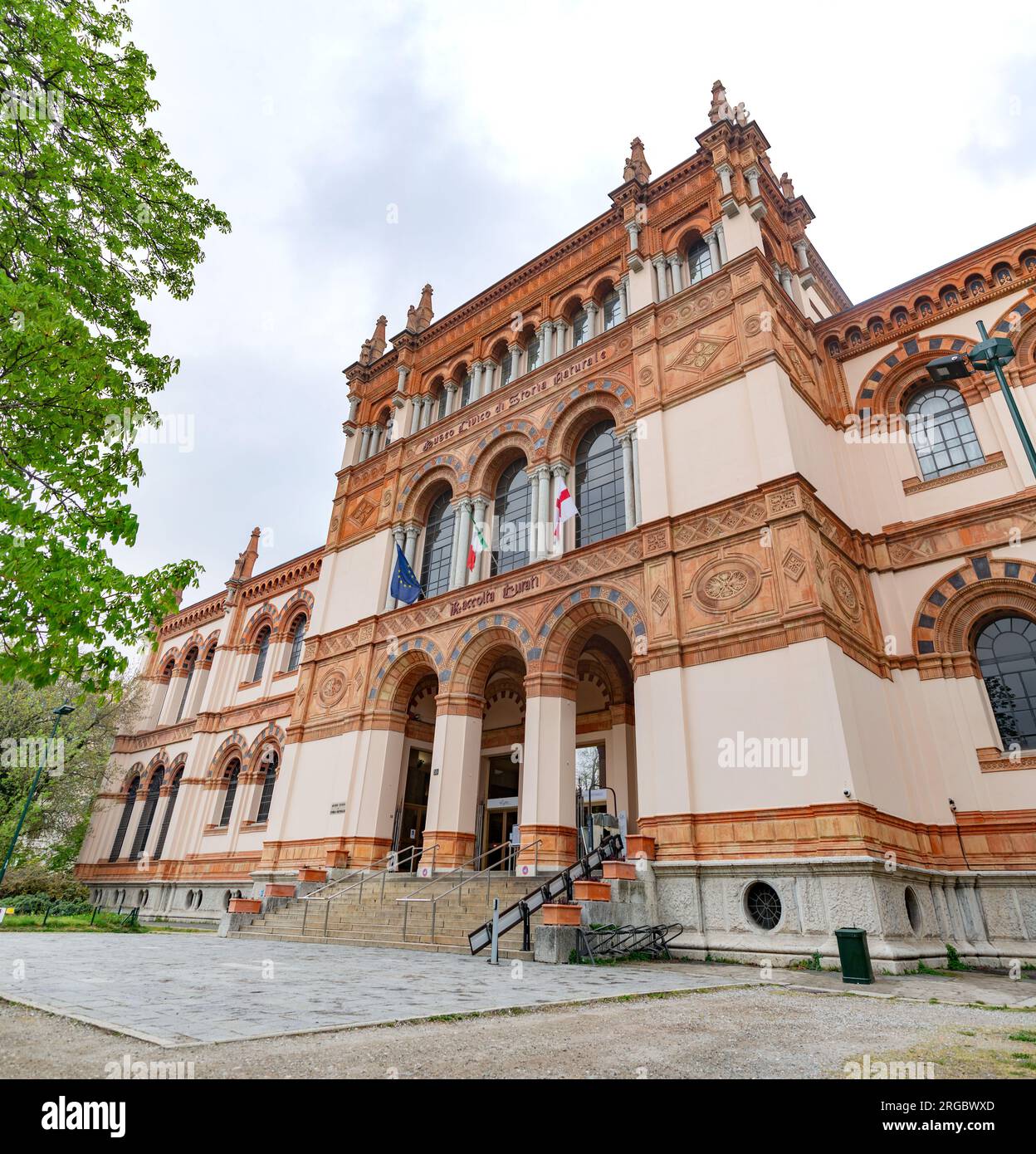 Milan, Italy - 30 March 2022: Milan Natural History Museum was founded in 1838 when naturalist Giuseppe de Cristoforis donated his collections to the Stock Photo