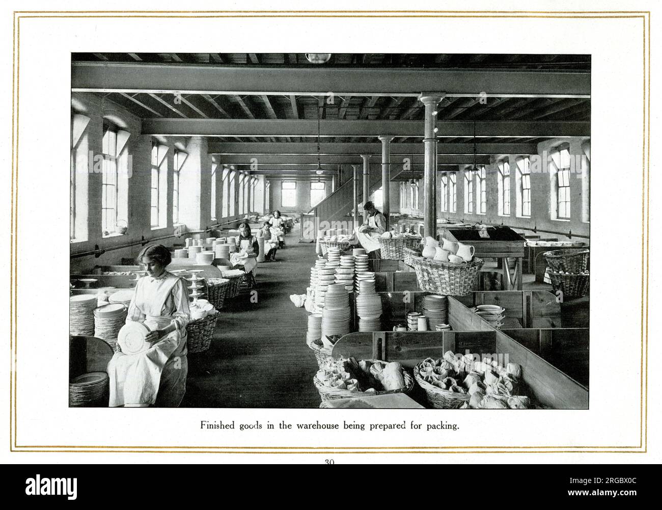 Finished goods in warehouse being prepared for packing Stock Photo Alamy
