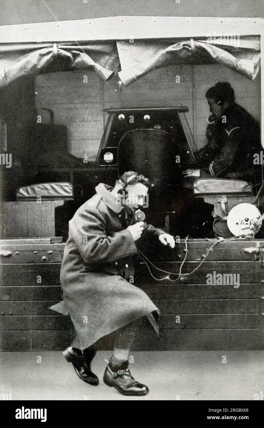 Army Radio Operators, WW2 preparations Stock Photo