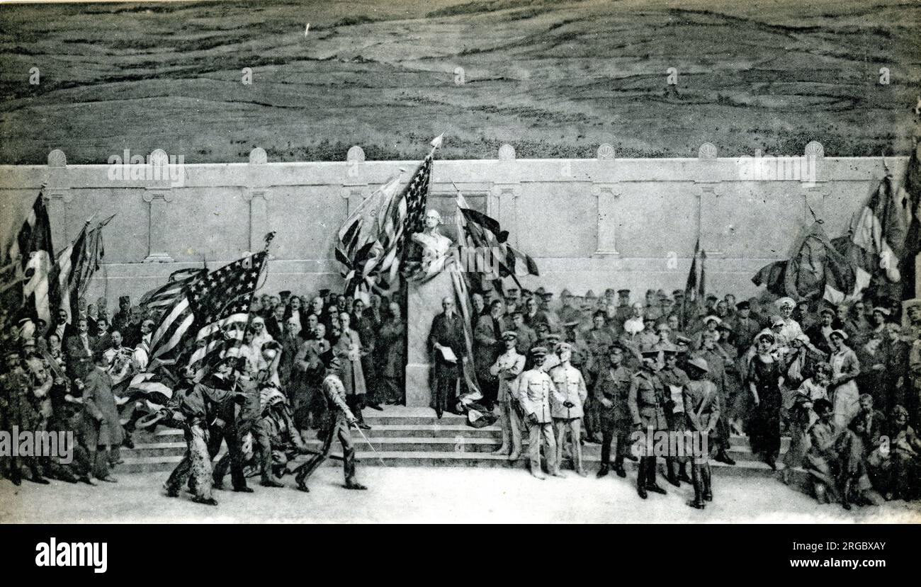 United States, Pantheon of War (Pantheon de la Guerre), Allied participants in WW1 - the painting included the work of 130 artists, and was coordinated by Pierre Carrier-Belleuse and A-F Gorguet Stock Photo