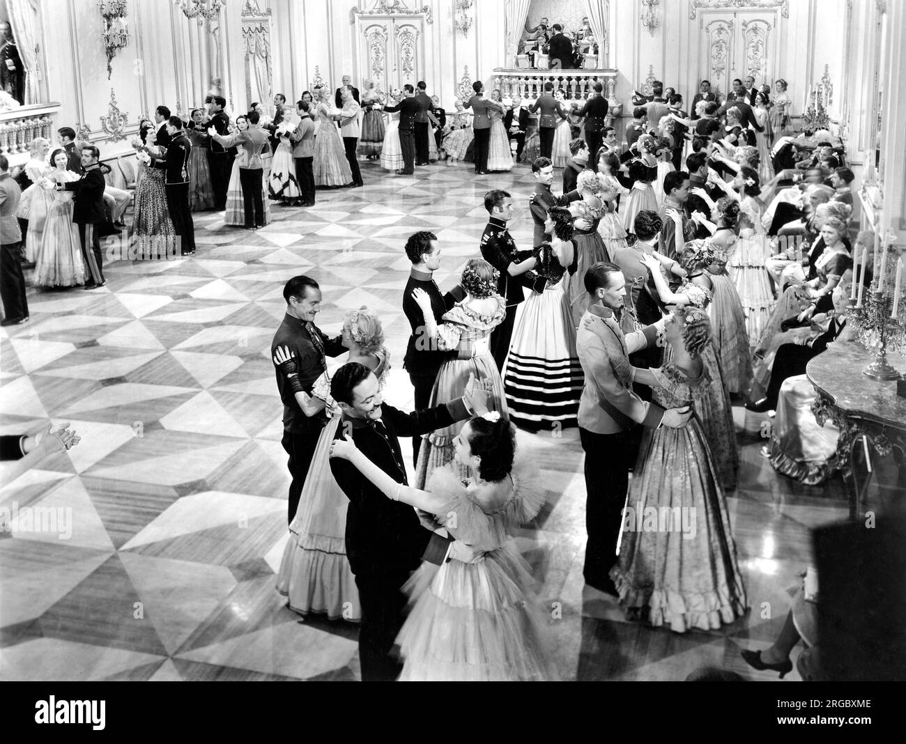 Vienna Waltz Dance Scene, on-set of the Film, 'Champagne Waltz', Paramount Pictures, 1936 Stock Photo