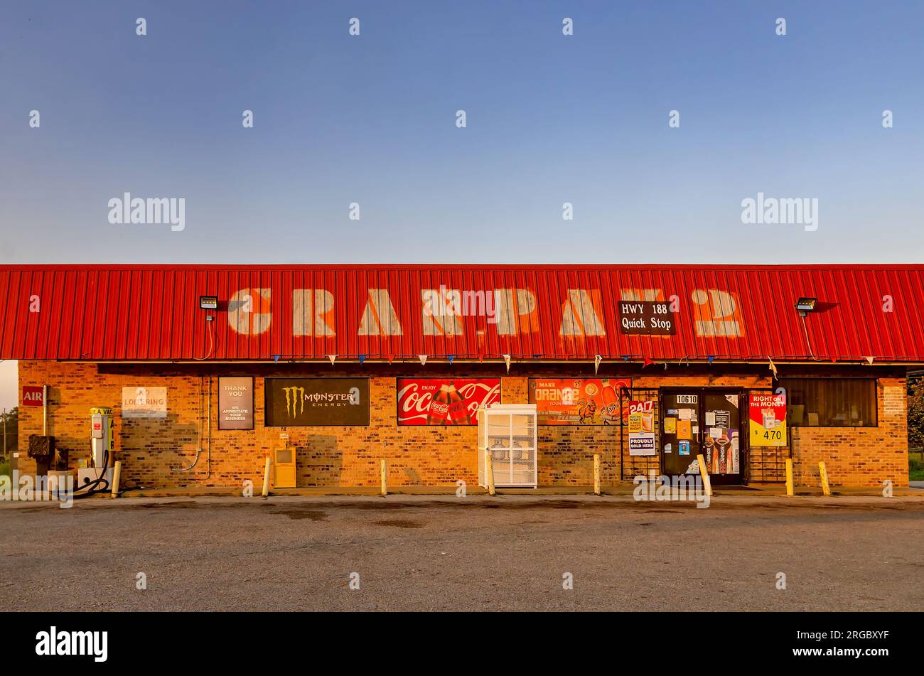 The sun sets on GranPak 2 gas station and convenience store, Aug. 4