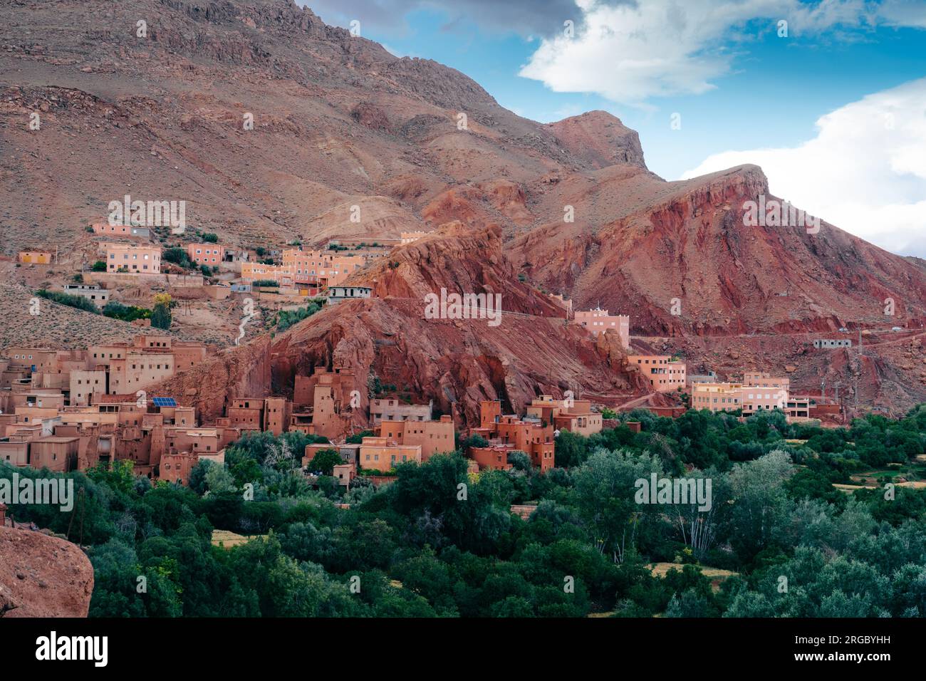 Dades Gorges: Nature masterpiece in Morocco, a stunning canyon with dramatic rock formations and picturesque landscapes, perfect for outdoor Stock Photo