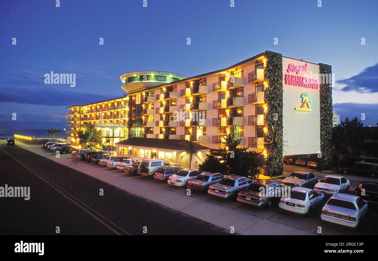 Royal Hawaiian Motel in Wildwood, New Jersey Stock Photo