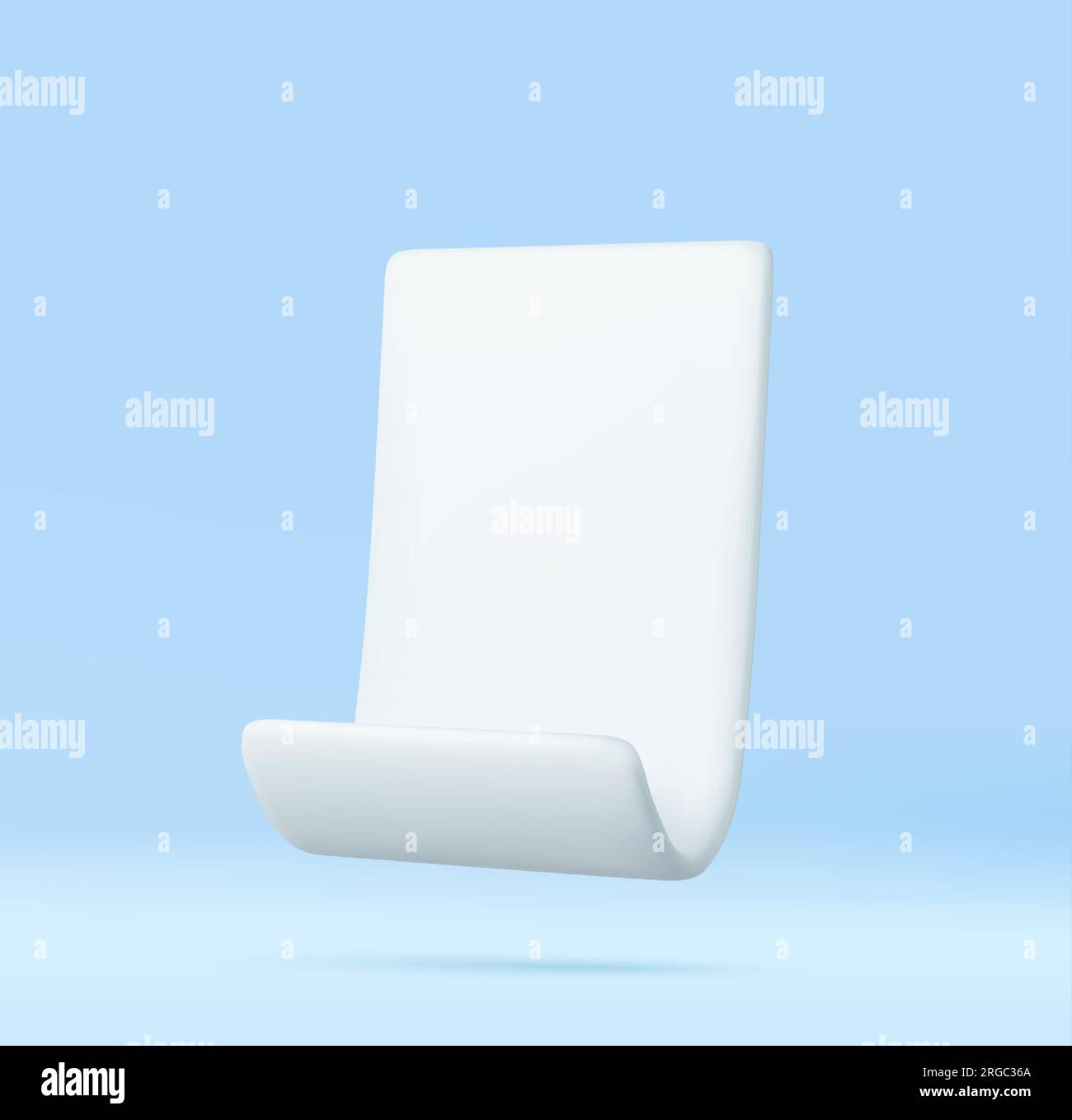 3D Paper scroll with cartoon style Stock Vector