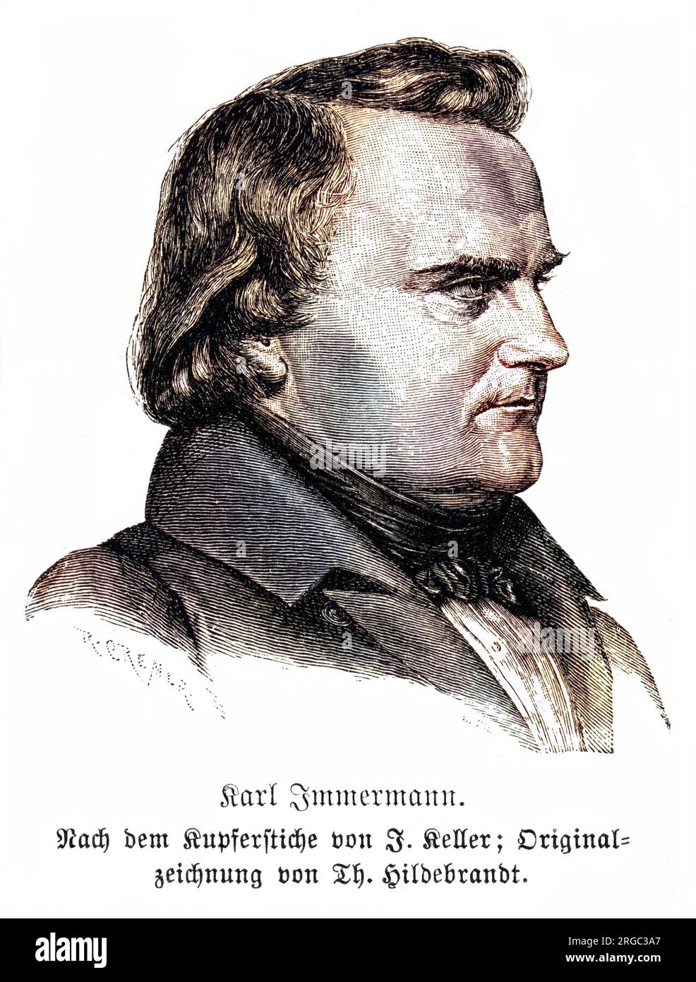 KARL LEBERECHT IMMERMANN (1796 - 1840), German writer. Stock Photo