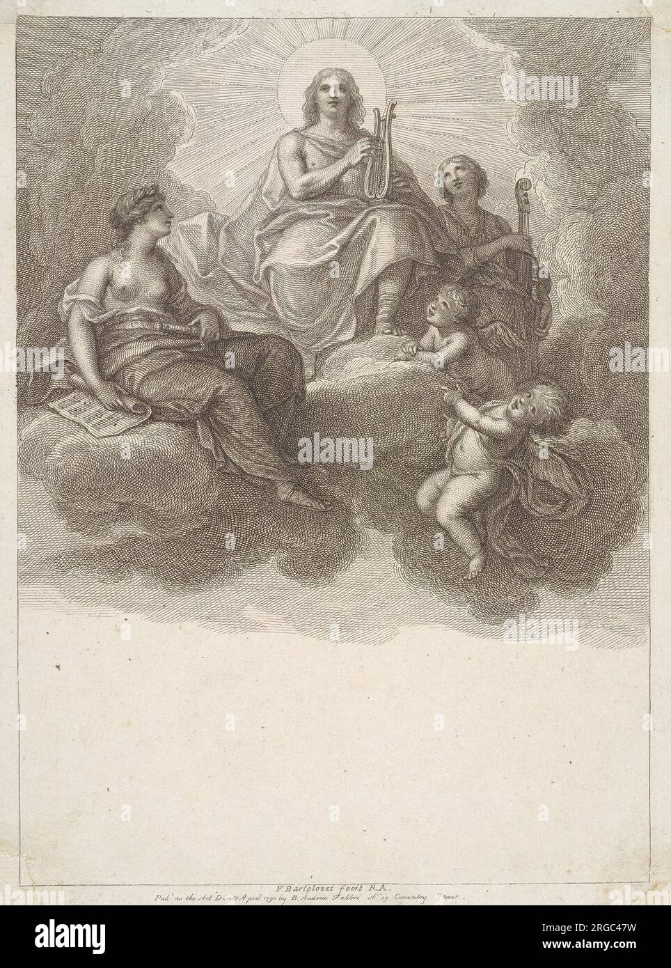 Apollo Playing Instruments Two cupids playing hi-res stock photography and images - Alamy