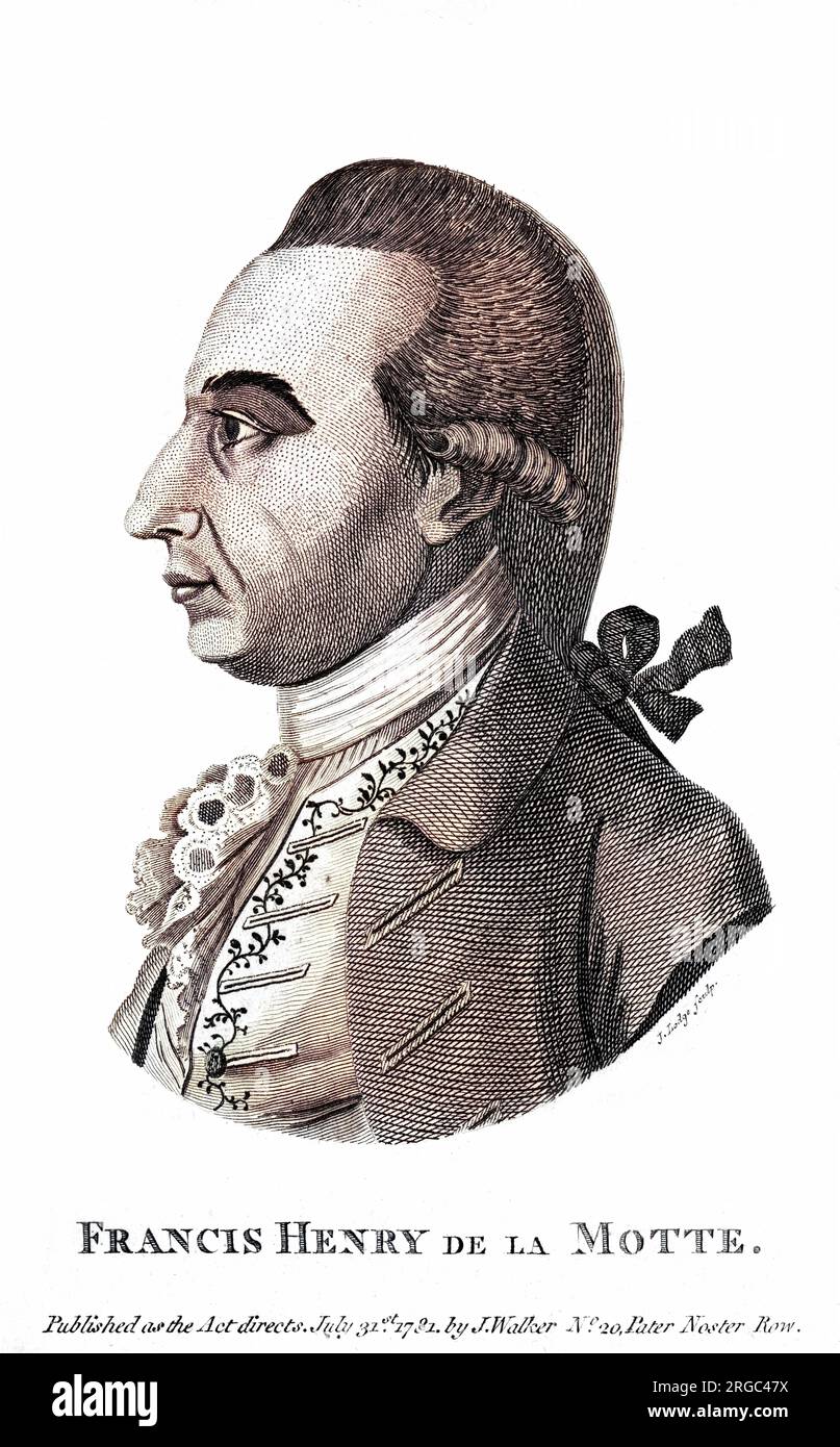 FRANCOIS HENRI comte de LA MOTTE French aristocrat whose wife Jeanne