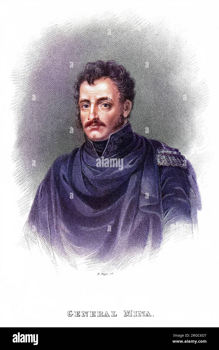 FRANCISCO ESPOZY MINA Spanish military commander during the war against Napoleon. Stock Photo