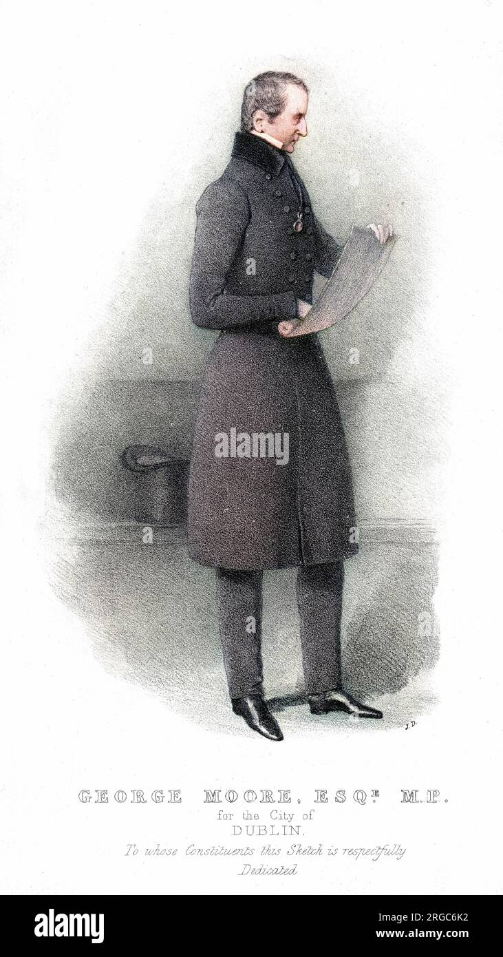 GEORGE HENRY MOORE Irish statesman, depicted speaking in Parliament Stock Photo