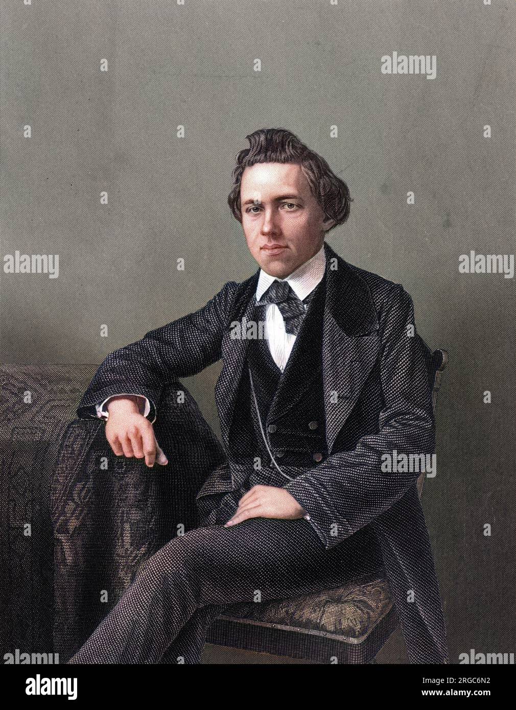 Paul Morphy, American giocatore di scacchi, circa 1858 Foto stock - Alamy