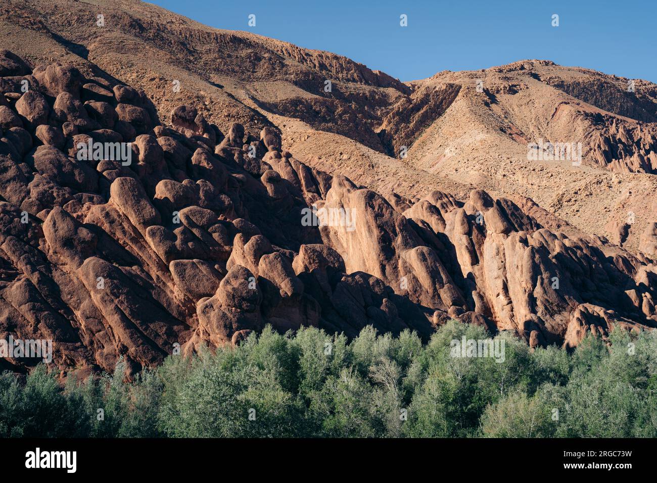 Dades Gorges: Nature masterpiece in Morocco, a stunning canyon with dramatic rock formations and picturesque landscapes, perfect for outdoor Stock Photo