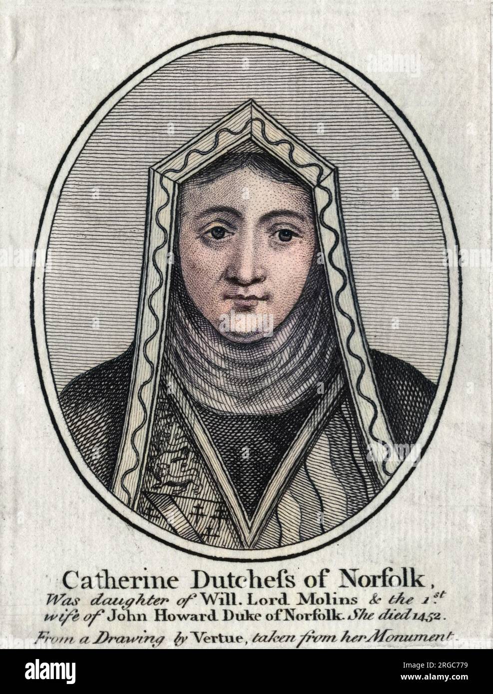 CATHERINE HOWARD, duchess of NORFOLK first wife of John Howard. first