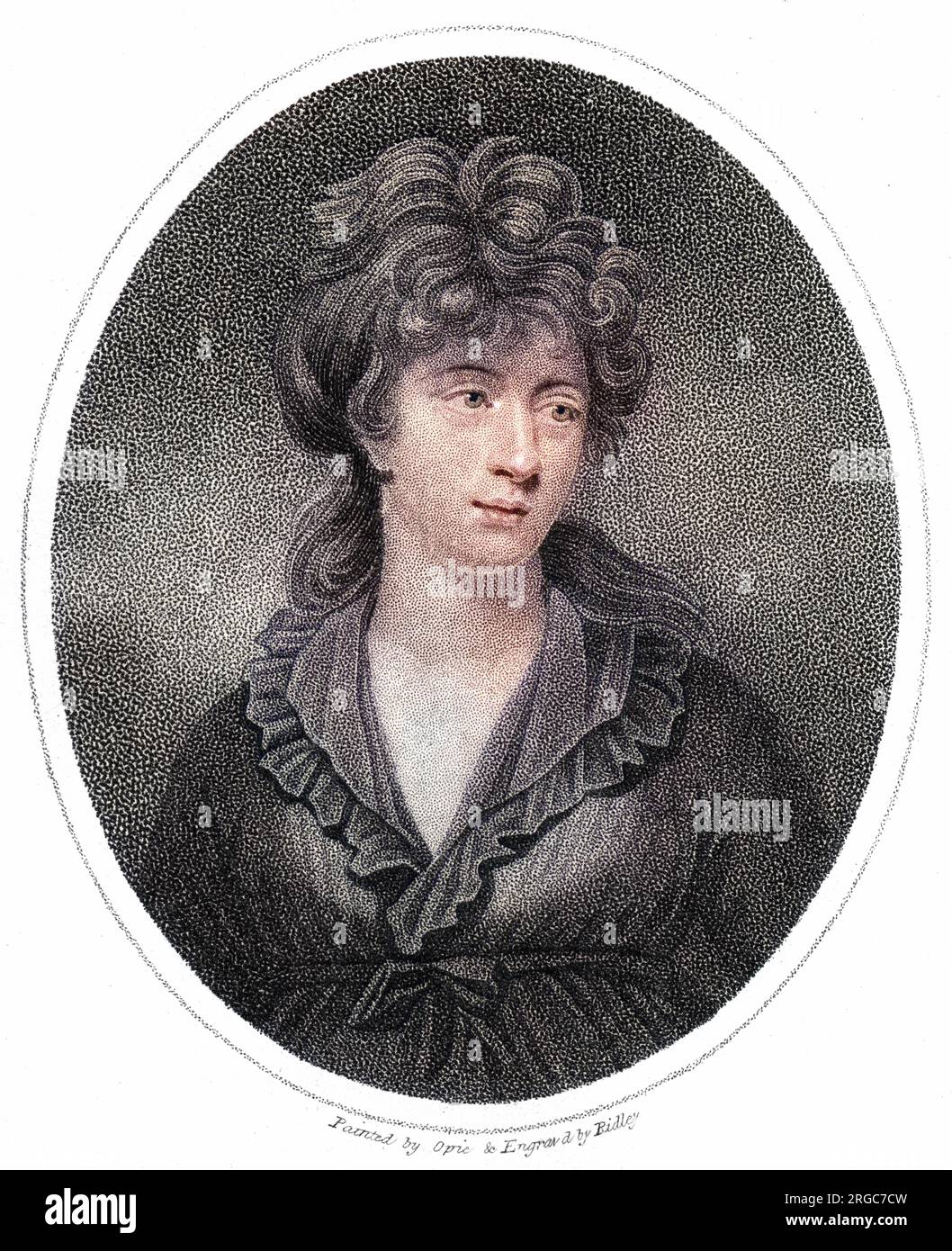 AMELIA OPIE (nee Alderson) Popular author of The Black Man's Lament or How to make Sugar, and Illustrations of Lying in all its Branches. Quaker, wife of John Opie. Stock Photo