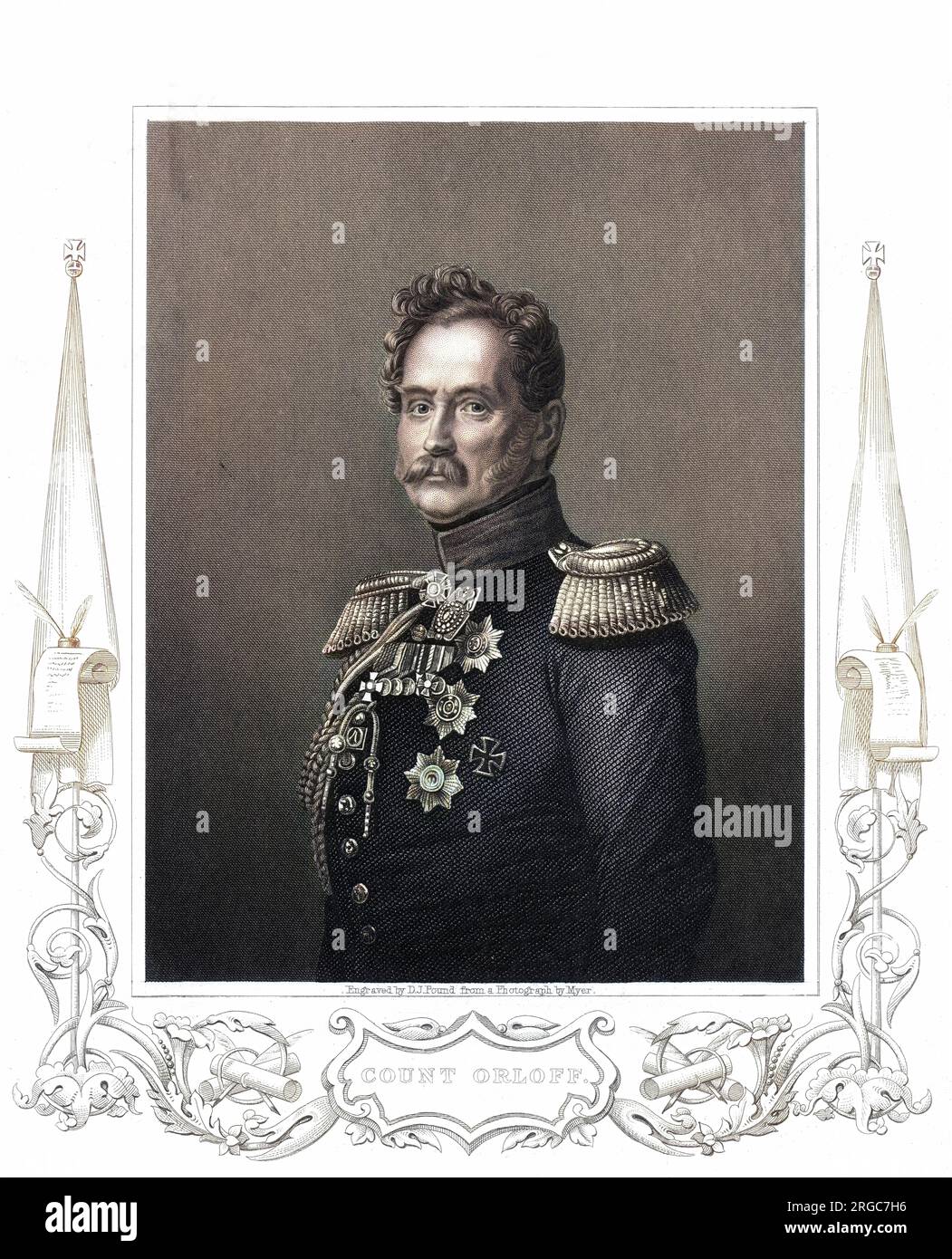 Prince ALEXIS FEODOROVICH ORLOV Russian soldier and diplomat at the time of the Crimean War. Stock Photo