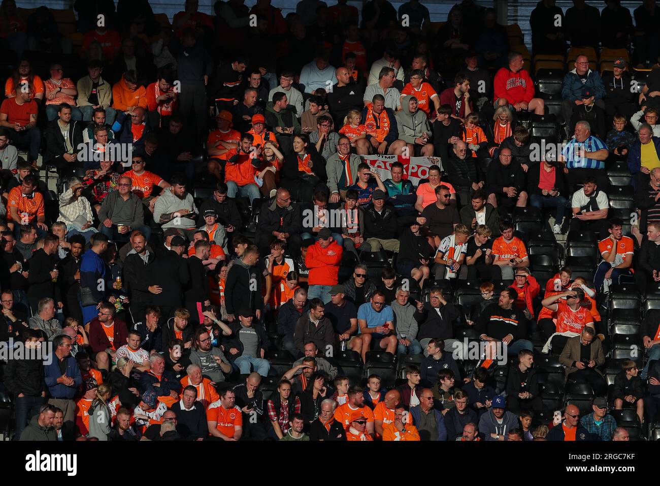 Blackpool fans during the Carabao Cup match Derby County vs Blackpool ...