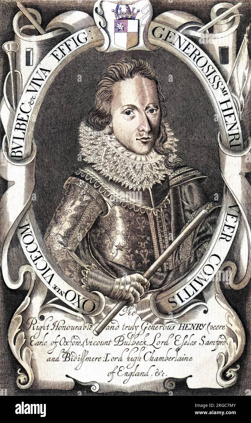HENRY DE VERE, eighteenth earl of OXFORD military commander Stock Photo