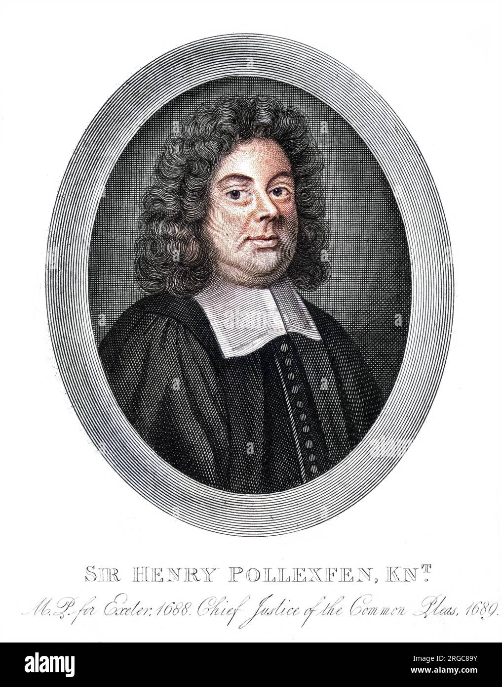 SIR HENRY POLLEXFEN Judge and statesman, Member of Parliament for Exeter, justice of the Court of Common Pleas. Stock Photo