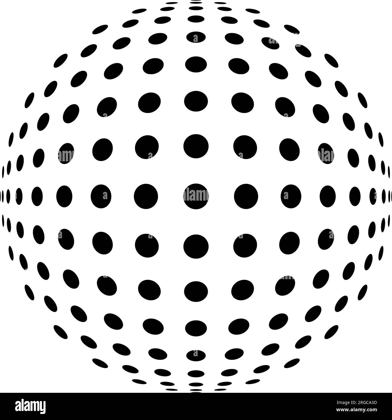 Abstract Decorative Dotted ball isolated. Icon Vector illustration ...