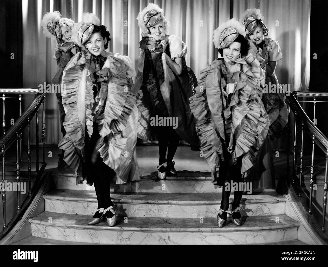 Group of Chorus Girls, onset of the SpanishLanguage Film, "Free and