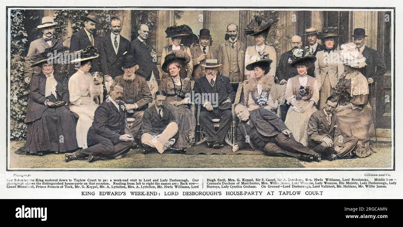 EDWARD VII At a weekend party at Taplow Court owned by Lord Desborough ...