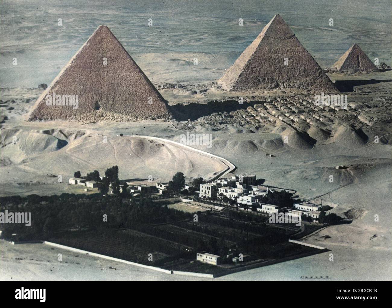 Egypt giza pyramids aerial hi-res stock photography and