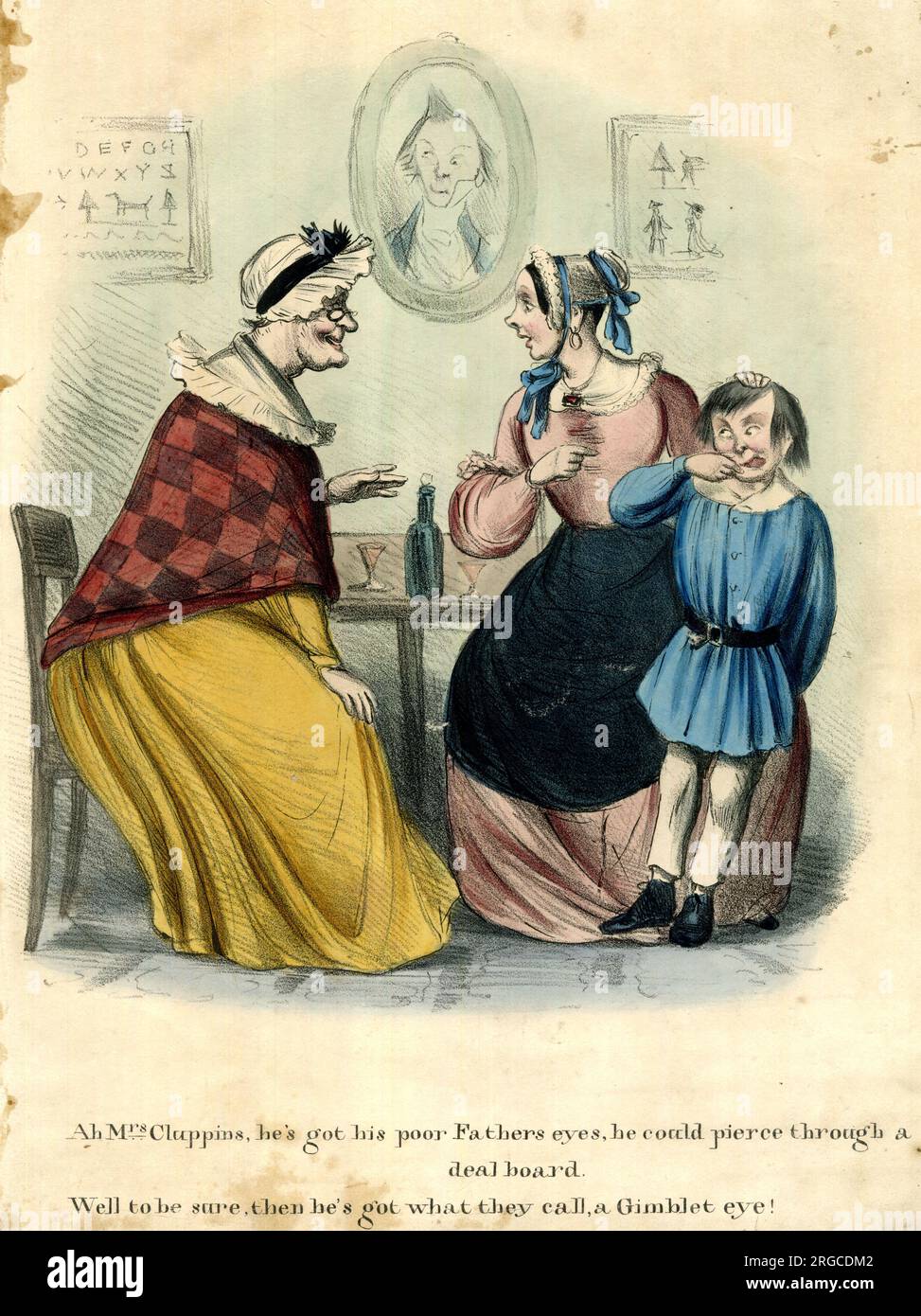 cartoon, boy with piercing eyes known as Gimblet (gimlet) eye