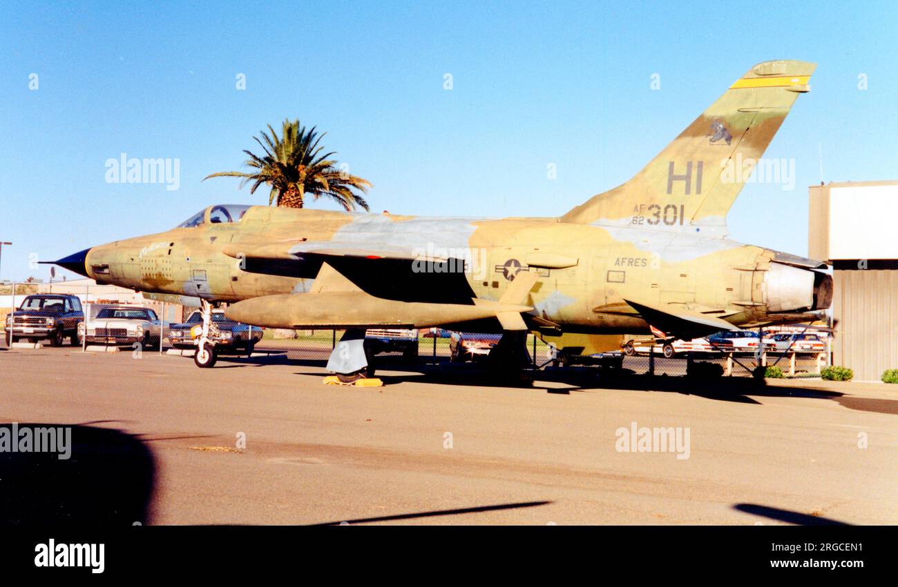 Republic F-105D-31-RE Thunderchief 63-4301, on display at Aerospace Museum of California, McClellan, California. Stock Photo