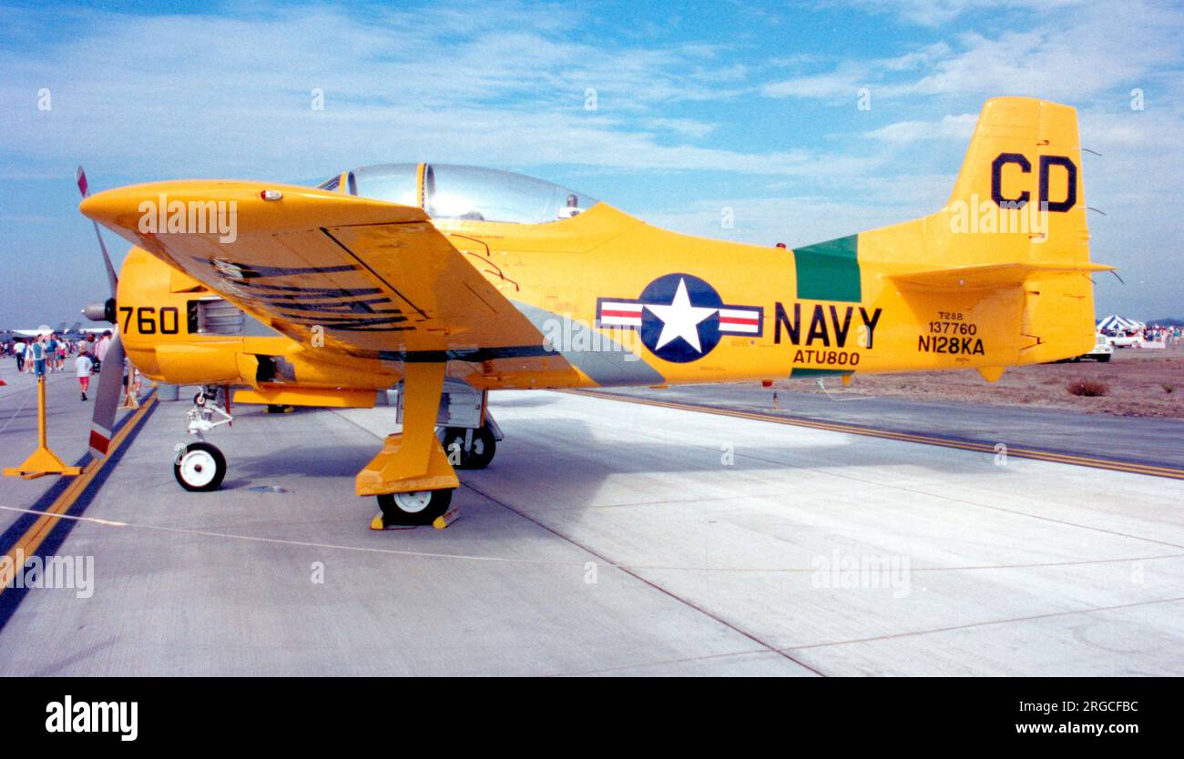 North American T-28B Trojan N128KA - 137760 (MSN 200-123). Stock Photo