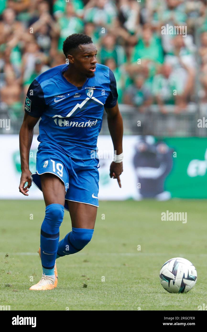 Lenny JOSEPH of Grenoble during the French championship Ligue 2 BKT  football match between AS Saint-Etienne and Grenoble Foot 38 on August 5,  2023 at Geoffroy-Guichard stadium in Saint-Etienne, France - Photo