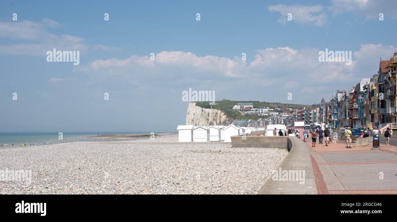 Mers-les-Bains sea front Stock Photo