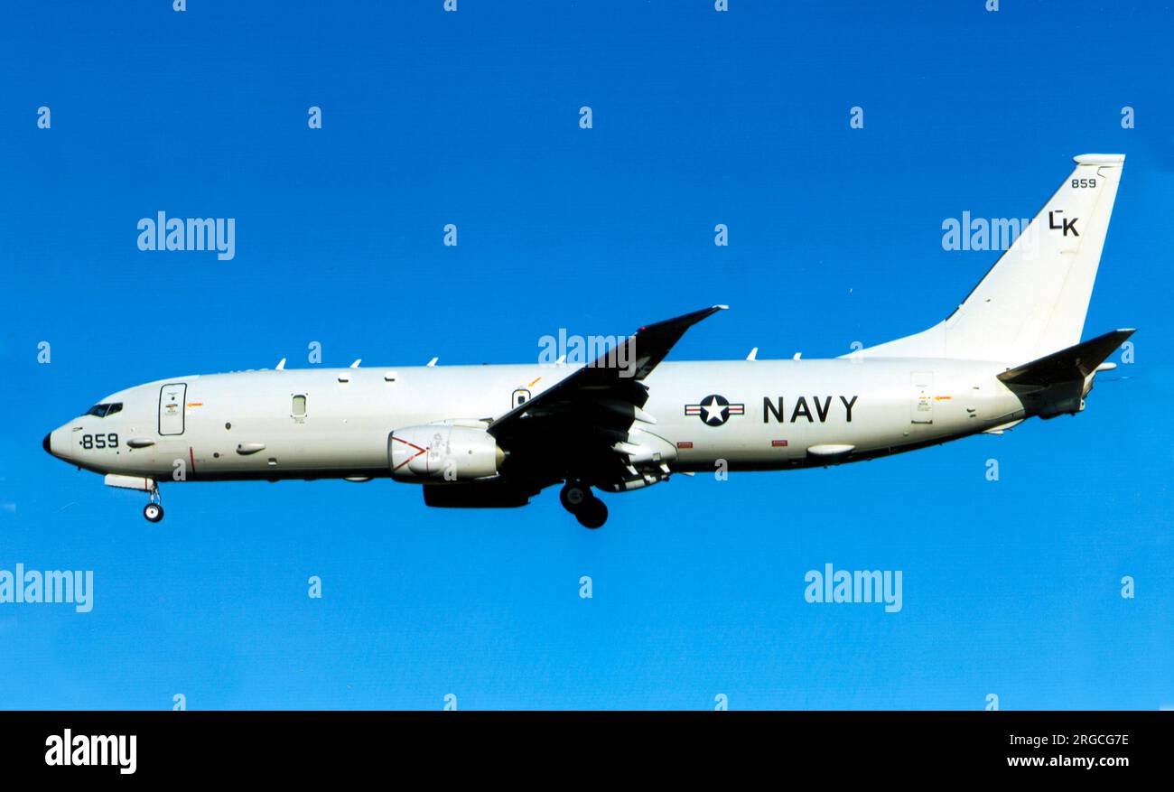 United States Navy - Boeing P-8A Poseidon 168859 (MSN 44151-5510, Model 737-8FV), of VP-10 at NAS Jacksonville. Stock Photo