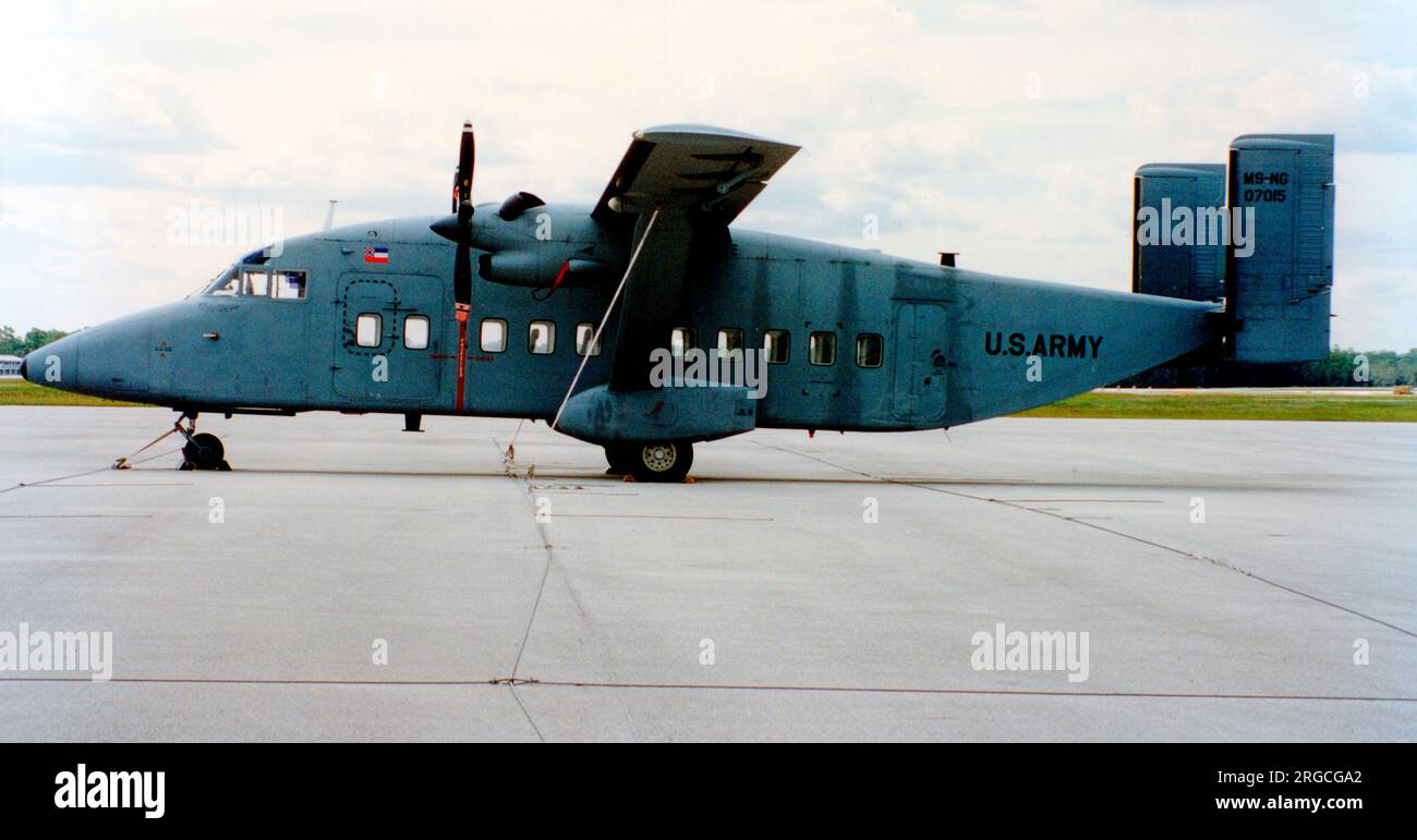 United States Army - Short C-23B Sherpa 90-07015 (MSN SH.3215, ex G-14-3215), of the Mississippi National Guard. Stock Photo