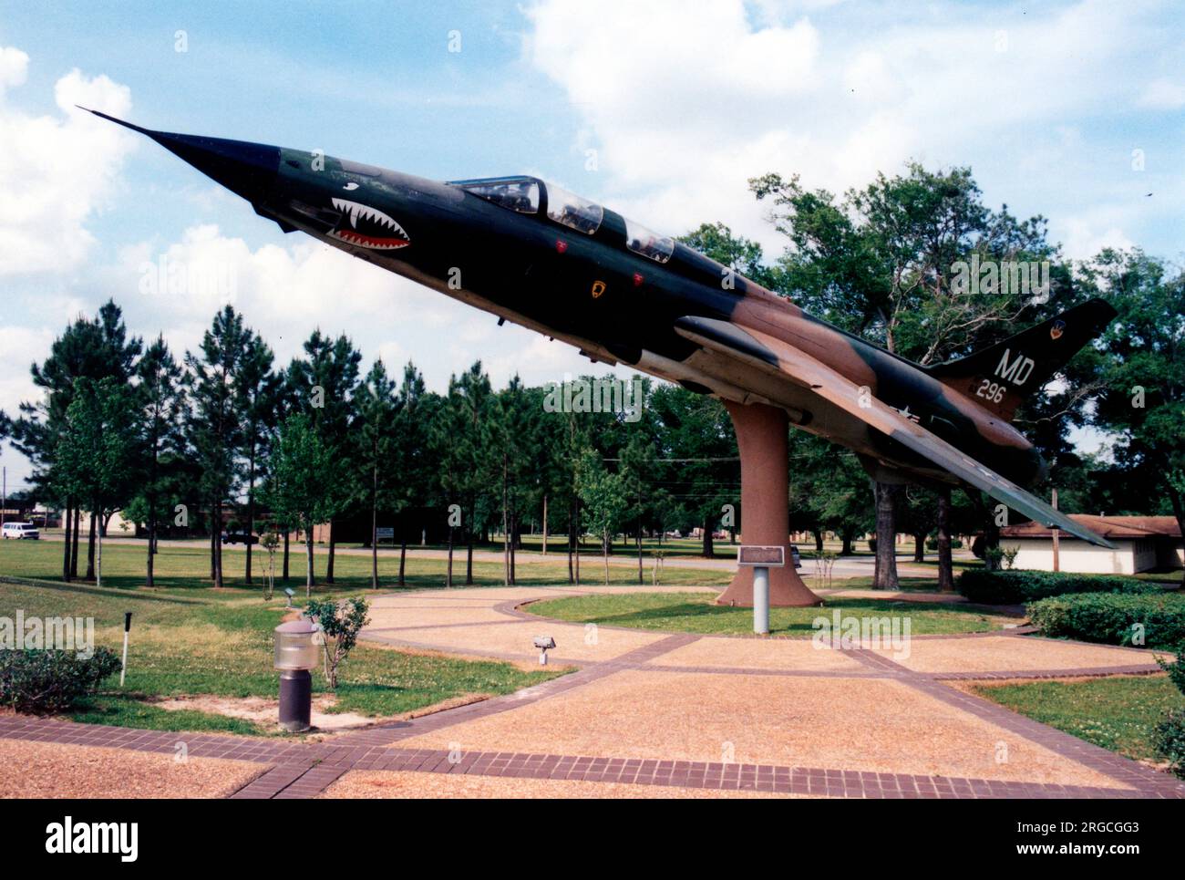 Republic F-105F-1-RE Thunderchief 63-8296 (MSN F73), on display at the England Industrial Air Park, Alexandria, Louisiana Stock Photo