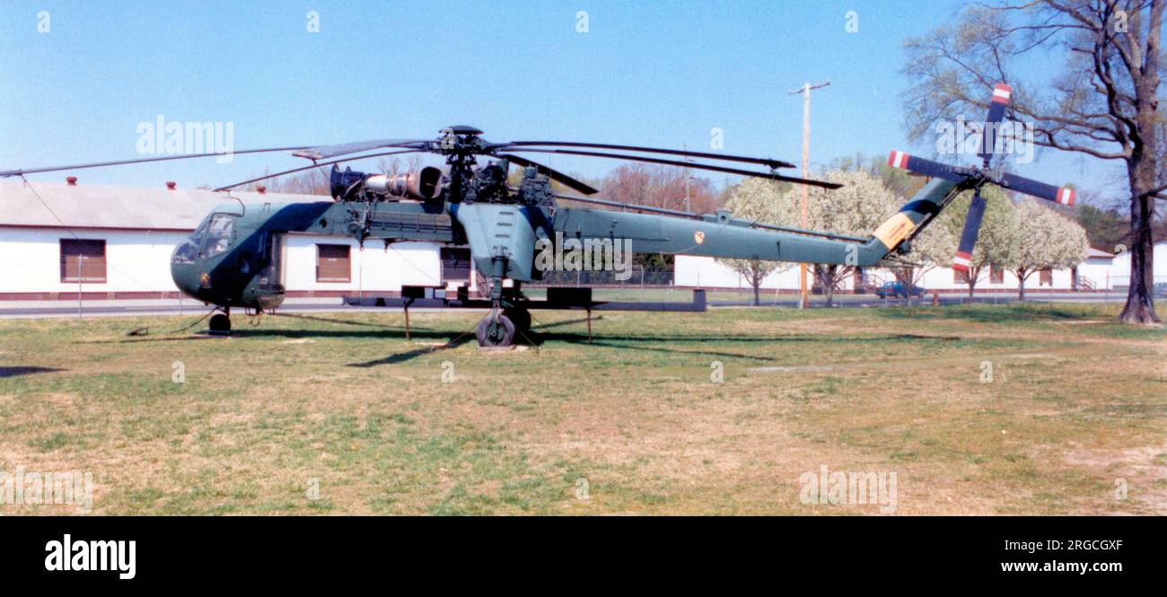 Sikorsky YCH-54A Tarhe 64-14203 (msn 64005), on display, at the US Army Transportation Museum at Fort Eustis, Virginia. Stock Photo