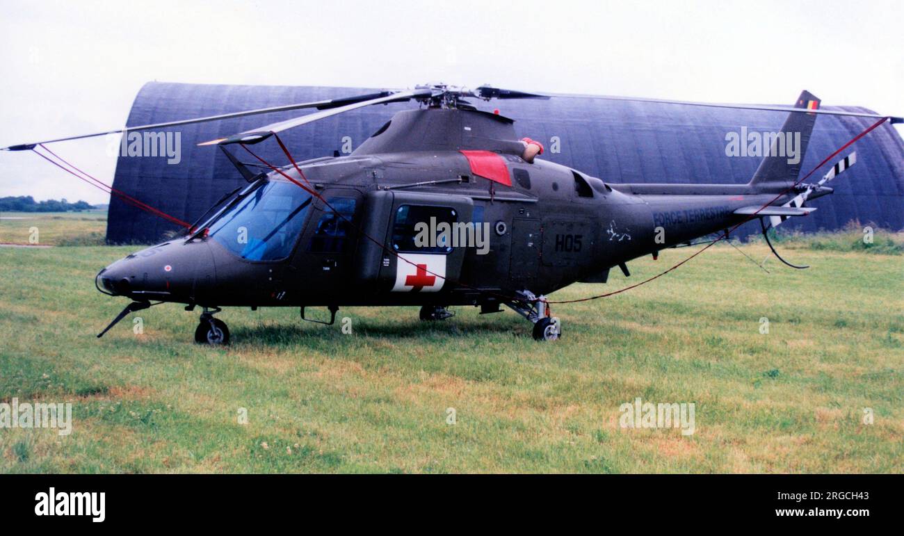 Force terrestre belge - Agusta A109BA Hirundo H-05 - OT-ARE (msn 0305). (Force terrestre Belge - Belgian Army). Stock Photo