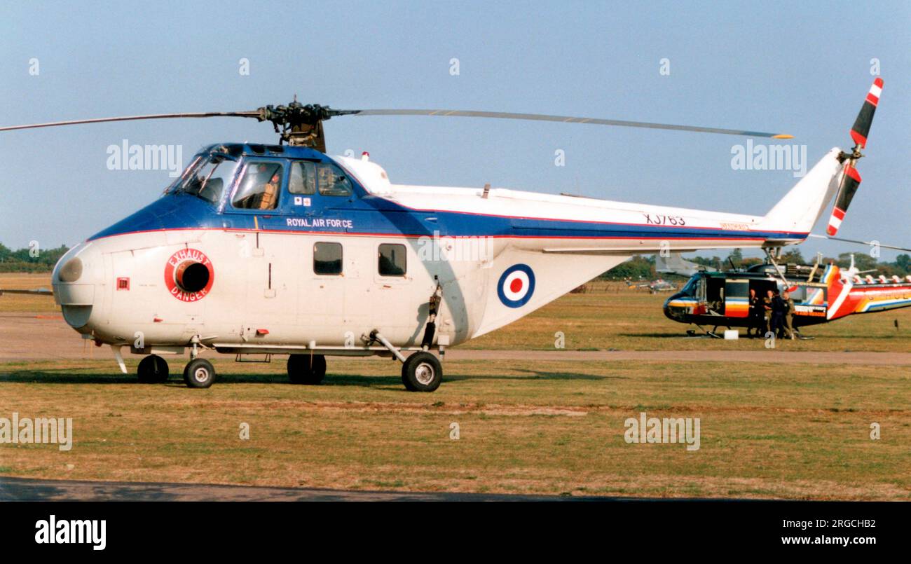 Westland Whirlwind HAR.10 G-BKHA - XJ763 (msn WA109), at the RAF Abingdon Battle of Britain display in September 1990. Stock Photo