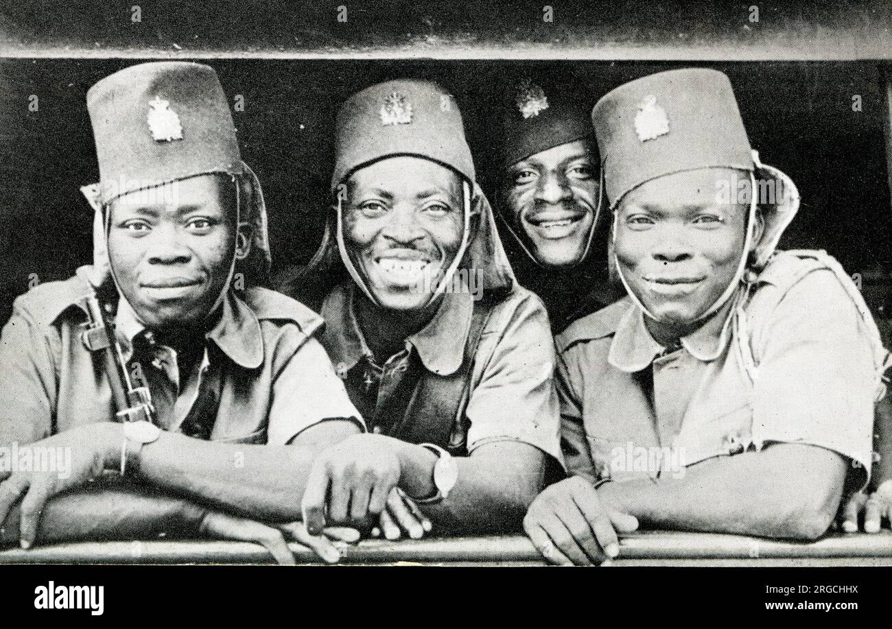Belgian colonial troops, WW2 Stock Photo