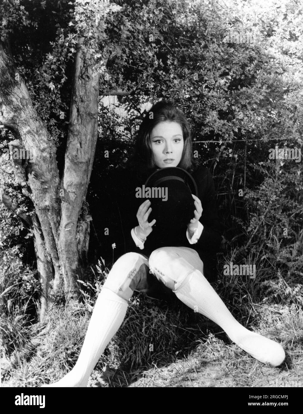 Emma Peel (played by Diana Rigg) in 'The Avengers' TV series. Stock Photo