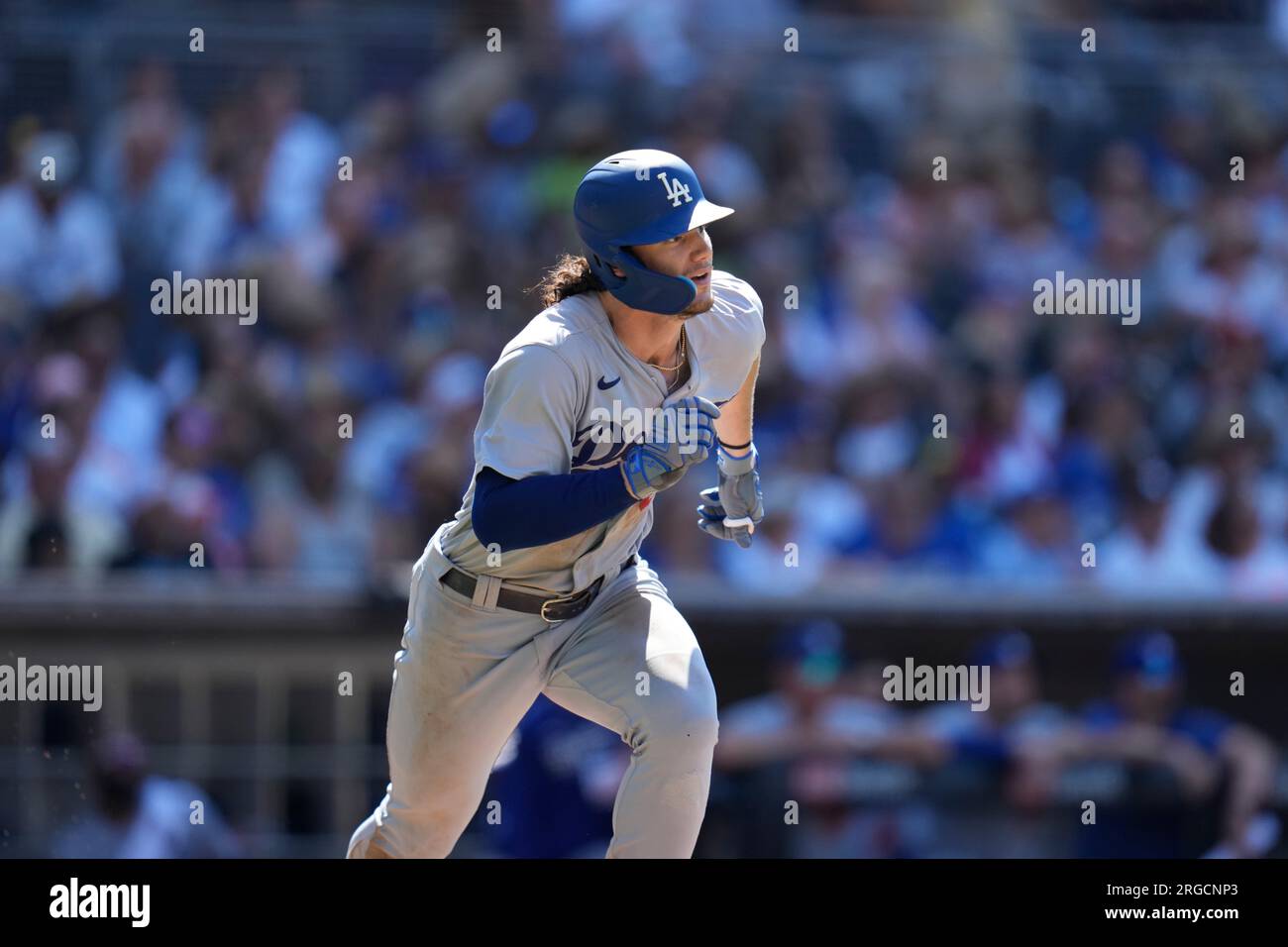 Los Angeles Dodgers' James Outman during the eighth inning of a