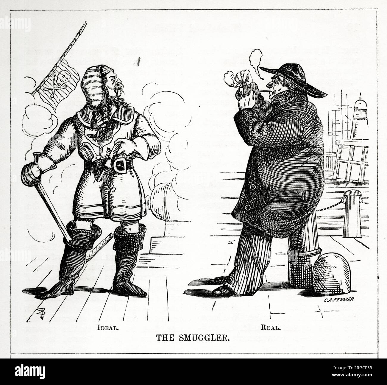 Theatre Villains, The Smuggler, Ideal and Real Stock Photo Alamy