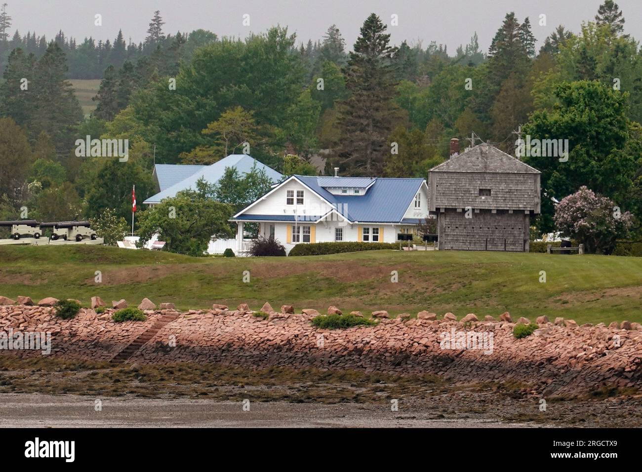 St Andrews blockhouse national historic site in Saint Andrews New Brunswick Canada Stock Photo
