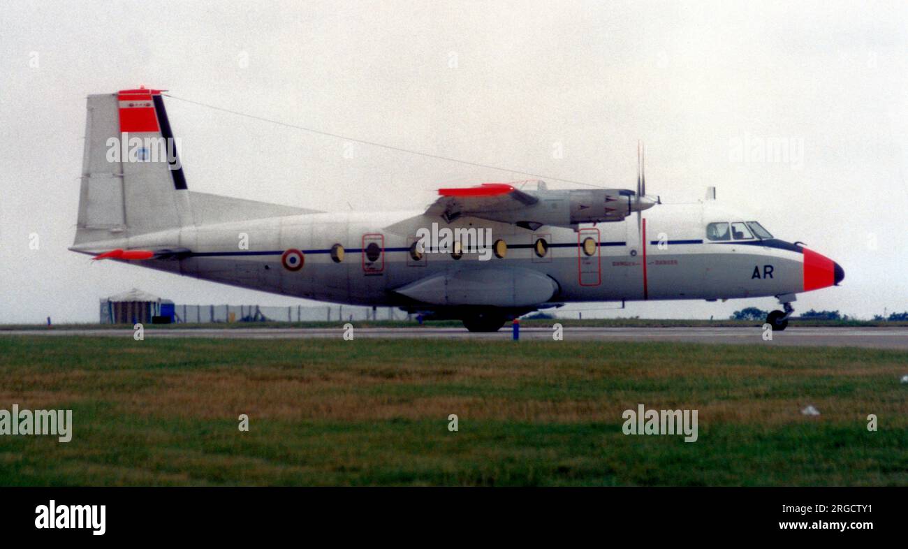 Armee de l'Air - Nord 262D-51 95 / F-RBAR / AR (msn 95) ,at RAF Finningley on 22 September 1990 Stock Photo