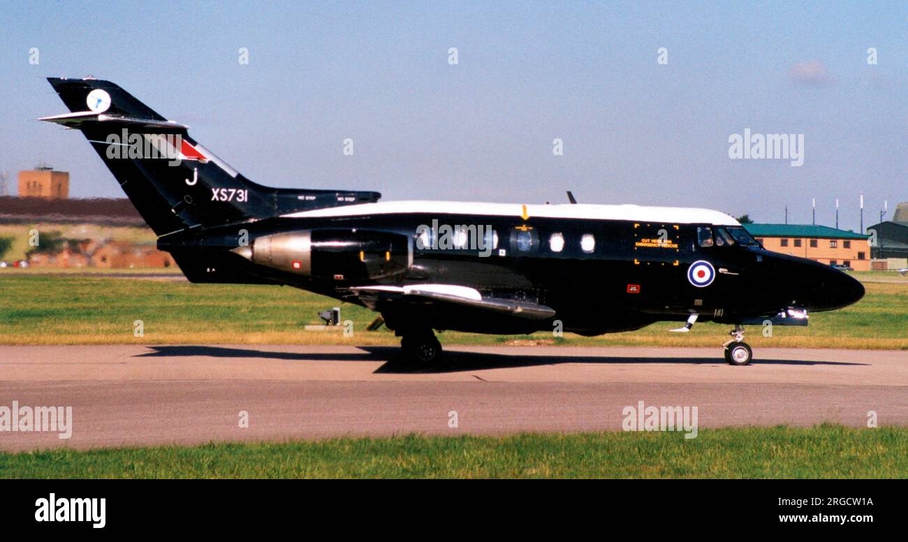 Royal Air Force - Hawker Siddeley Dominie T.1 XS731 / J (msn 25055), of 6 FTS. Stock Photo