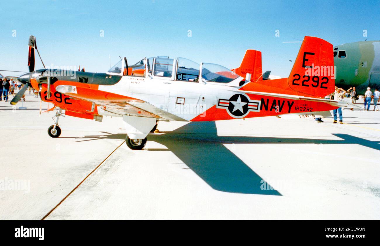 United States Navy - Beechcraft T-34C Mentor 162292 (msn GL-290, base code E, call-sign 292), of Training Air Wing-5. Stock Photo