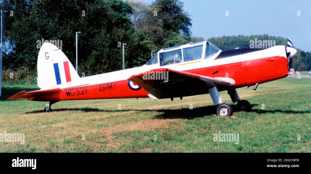 Army Air Corps - de Havilland DHC-1 Chipmunk T.10 WG321 (msn C1/0393), of the Basic Fixed Wing Flight, based at AAC Middle Wallop. Stock Photo